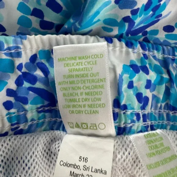Lilly Pulitzer Swim Trunks Mens XL‎ Turquoise Oasis Shell Me You Love Me SW-2104